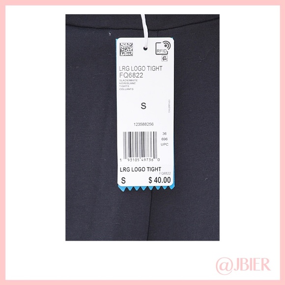Adidas Black Logo Leggings - Picture 10 of 10